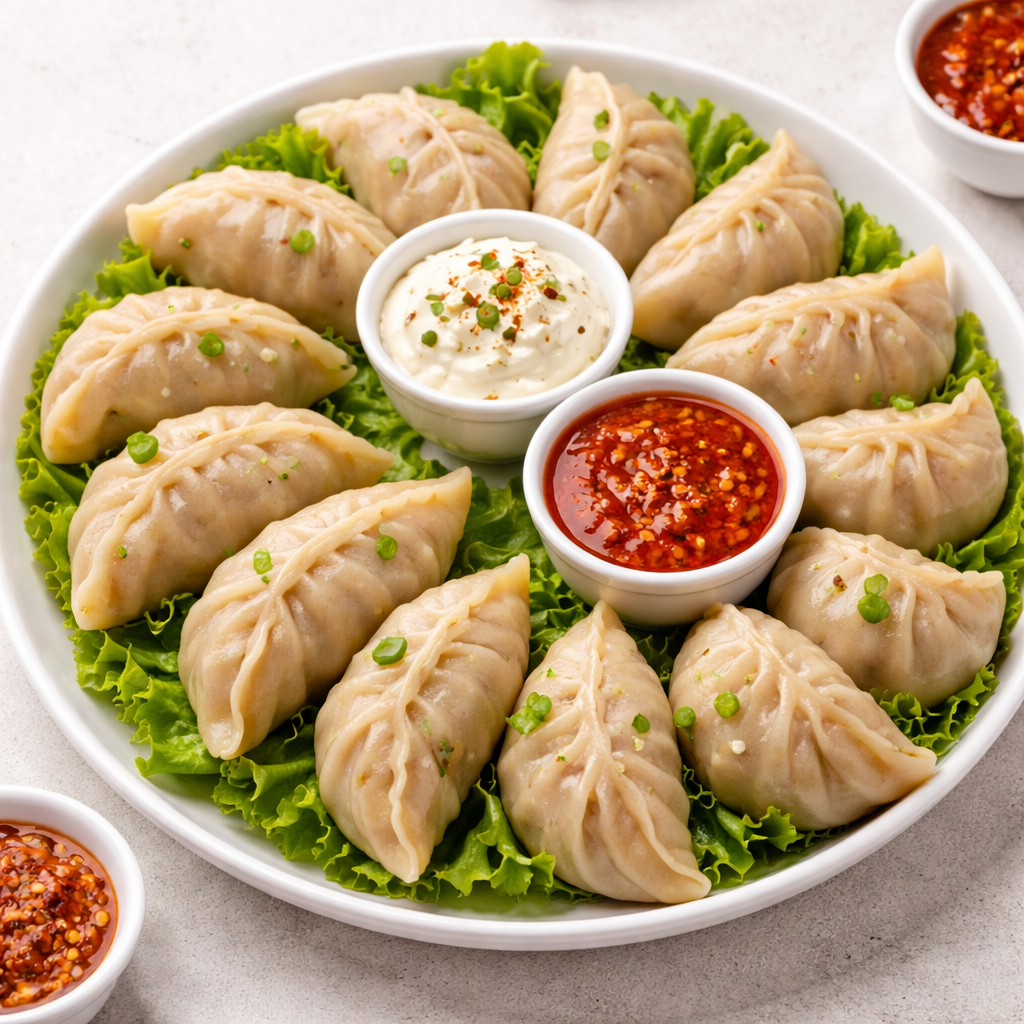 Steam Chicken Momos (14 Pcs)