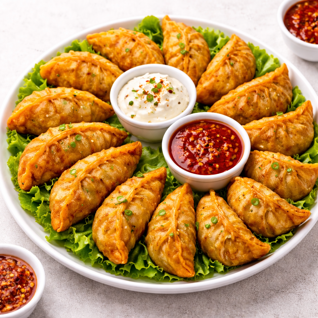 Fried Chicken Momos (14 Pcs)
