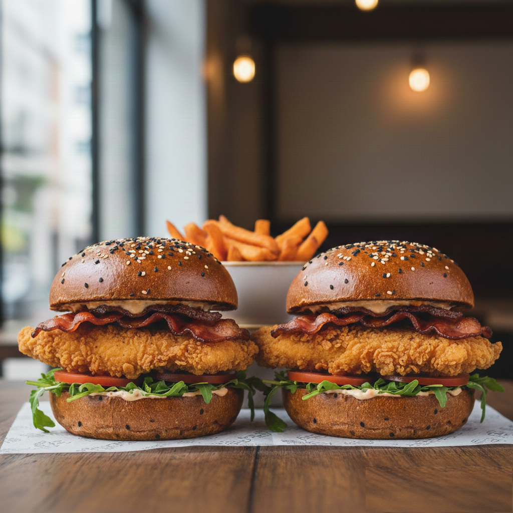 Fried Chicken Burger (2pcs)