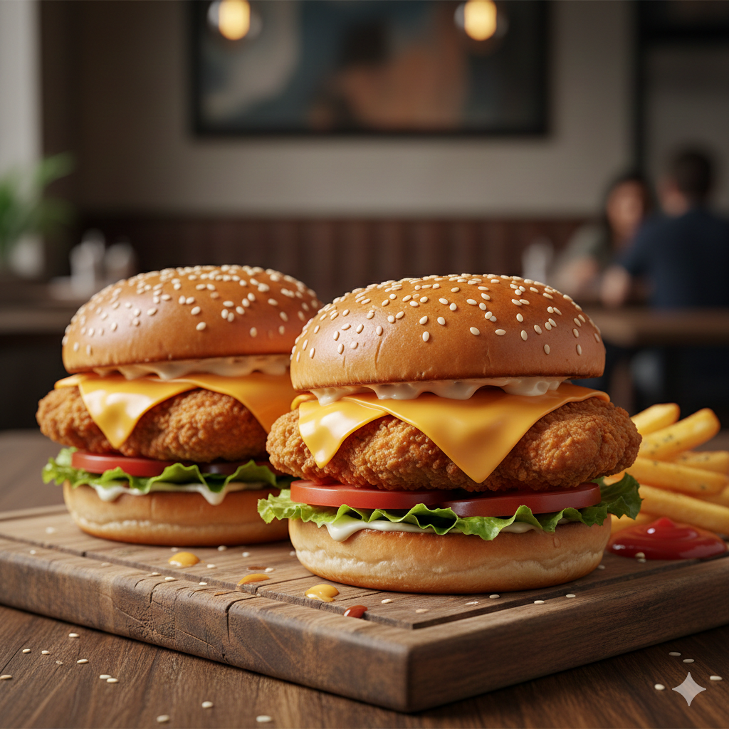 Chicken Cheese Burger (2pcs)