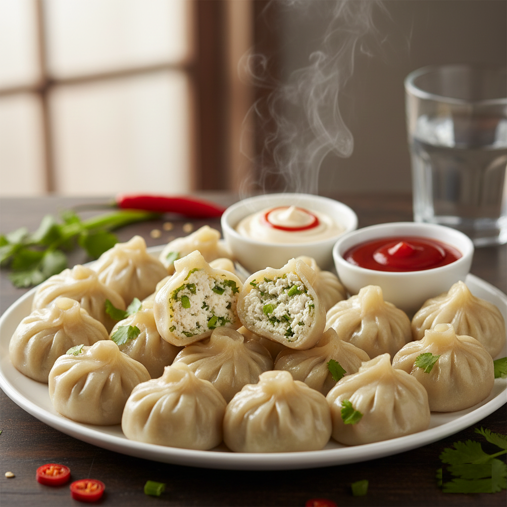 Steam Paneer Momos (14 Pcs)