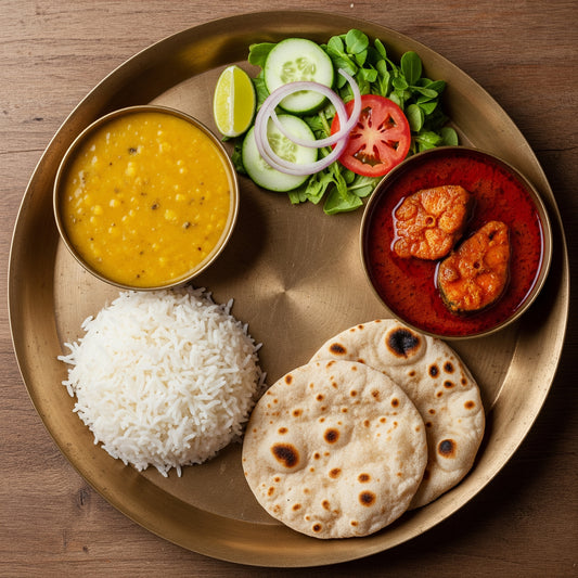 Fish curry meal