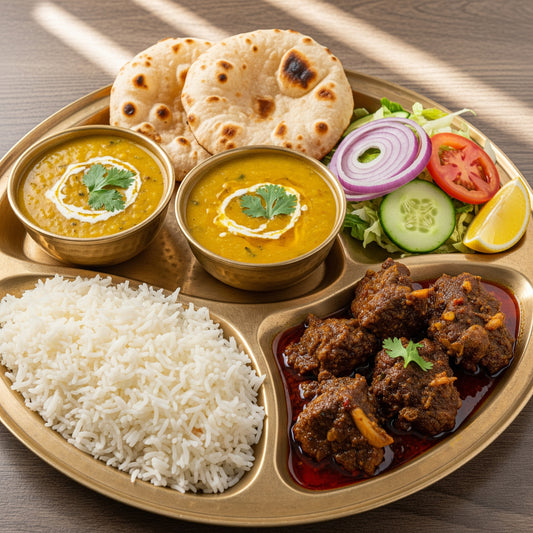 Mutton curry meal