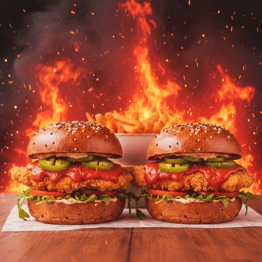 Spicy Chicken Burger (2pcs)