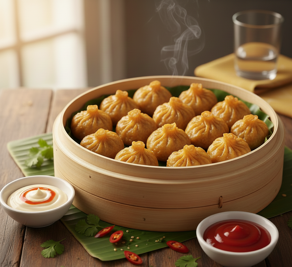 Fried Vegetable Momos (14 Pcs)